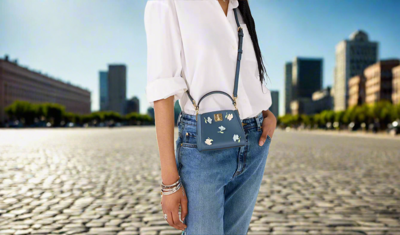 NWT Kate Spade Phoebe Floral Applique Mini Top Handle Crossbody