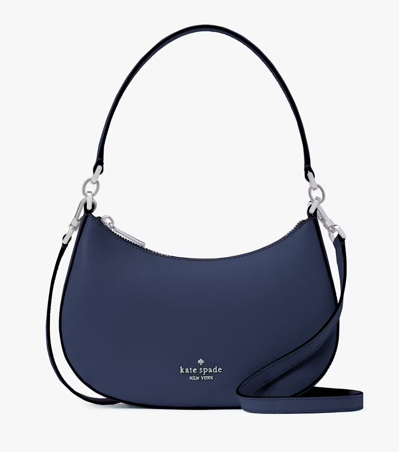 NWT Kate Spade Paige Convertible Medium Leather Crossbody In Navy