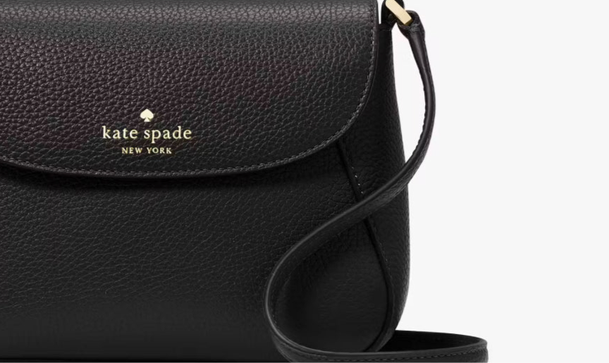 NWT Kate Spade Monica Small Flap Crossbody Leather Bag In Black