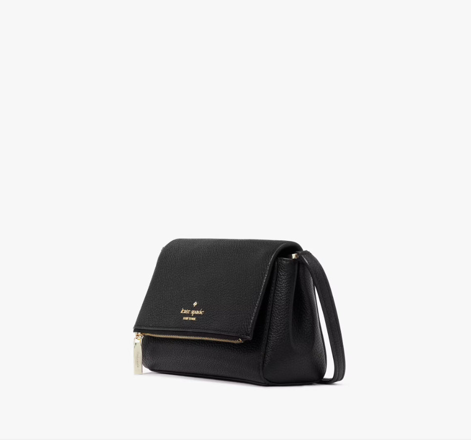 NWT Kate Spade Leila Mini Crossbody Leather Bag In Black