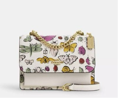 Coach Mini Klare Crossbody Leather Bag with Ladybug Butterfly Print Ourbello