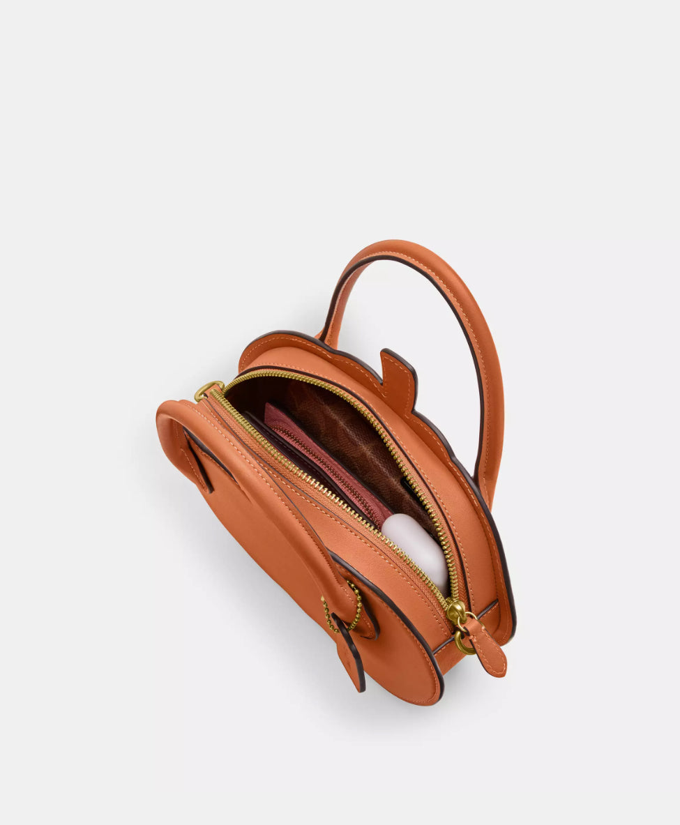 NWT Coach Pumpkin Bag In Leather With Dust Bag