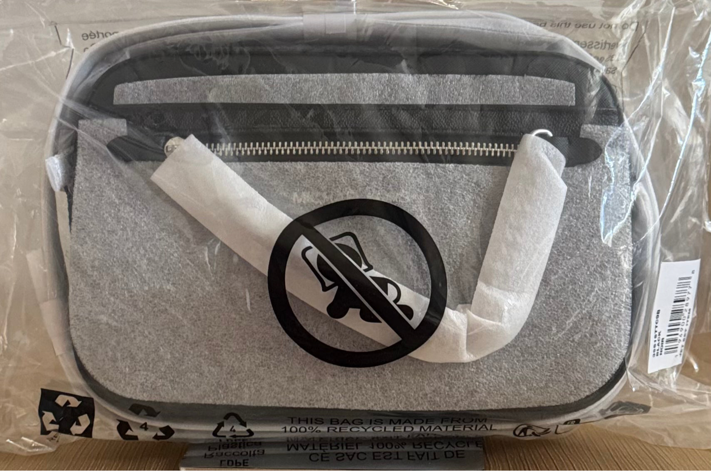 NWT Michael Kors Large Jet Set Logo Unisex Crossbody Bag with Zip Chain