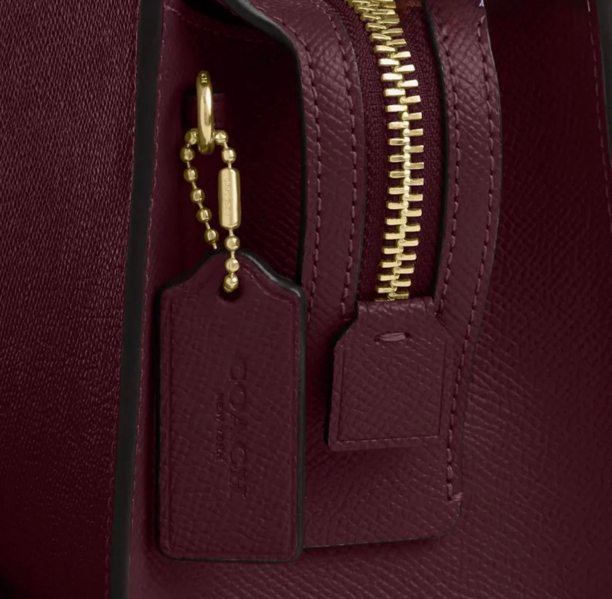 NWT Coach Gia Crossbody Leather Bag In Wine