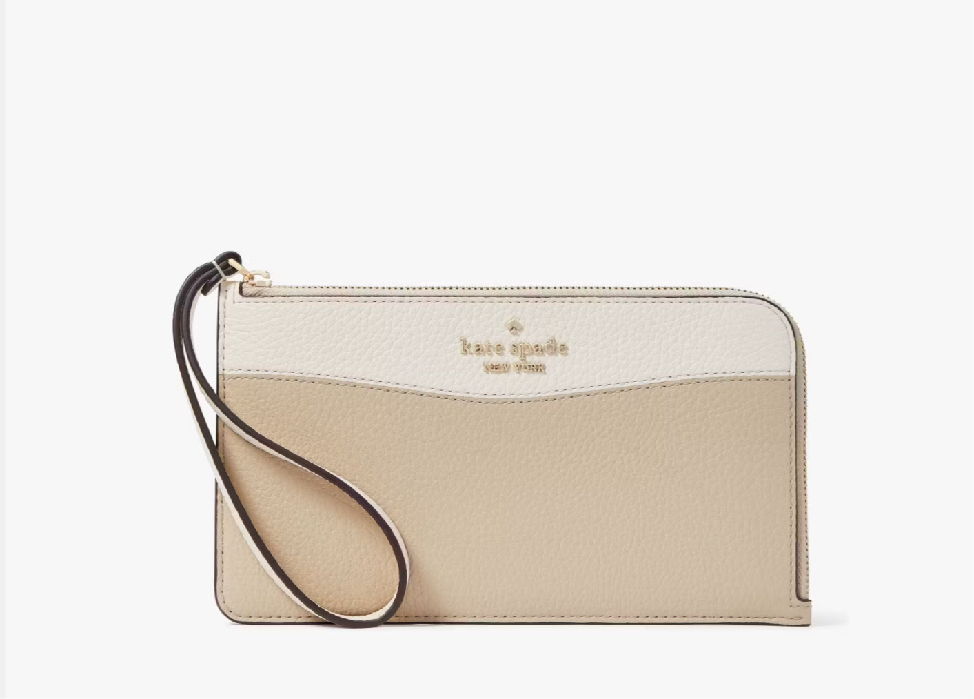 NWT Kate Spade Lucy Colorblock Leather Medium L-Zip Wristlet KE575