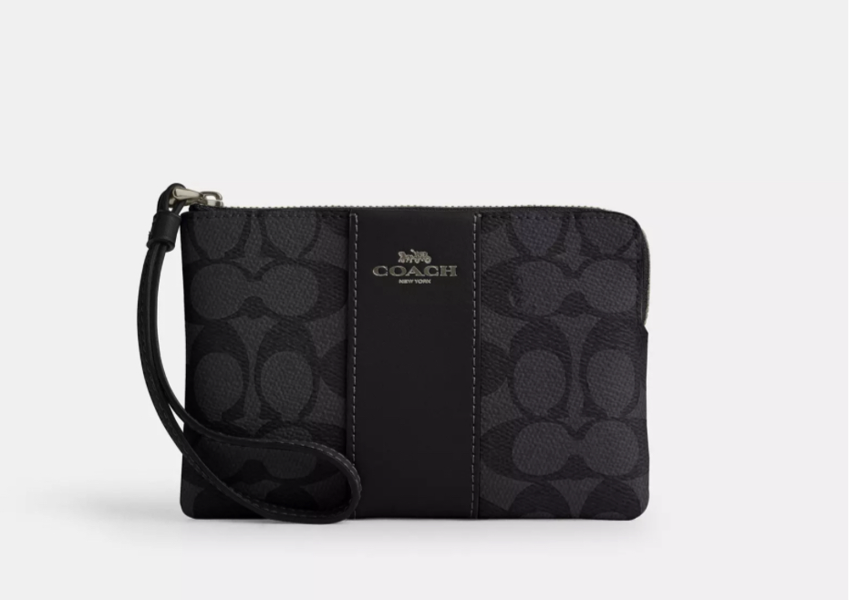 NWT Coach Corner Zip Wristlet Wallet In Signature Canvas With NWT Coach Corner Zip Wristlet Wallet In Signature Canvas With