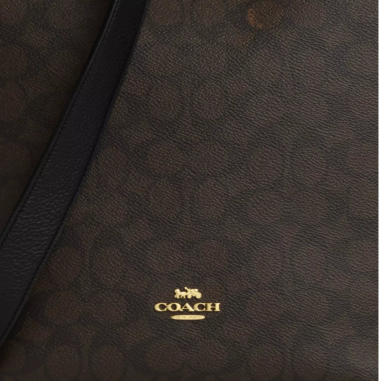 NWT Coach Val Duffel Bag In Signature Canvas & Leather