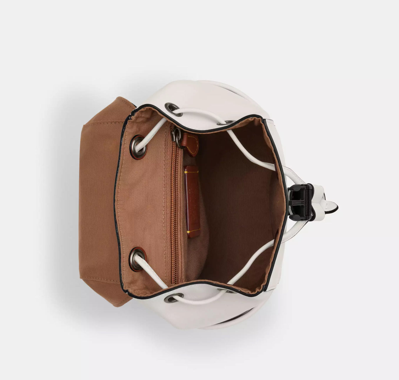 NWT Coach Men’s Leather Racer Pack In Gunmetal/Chalk