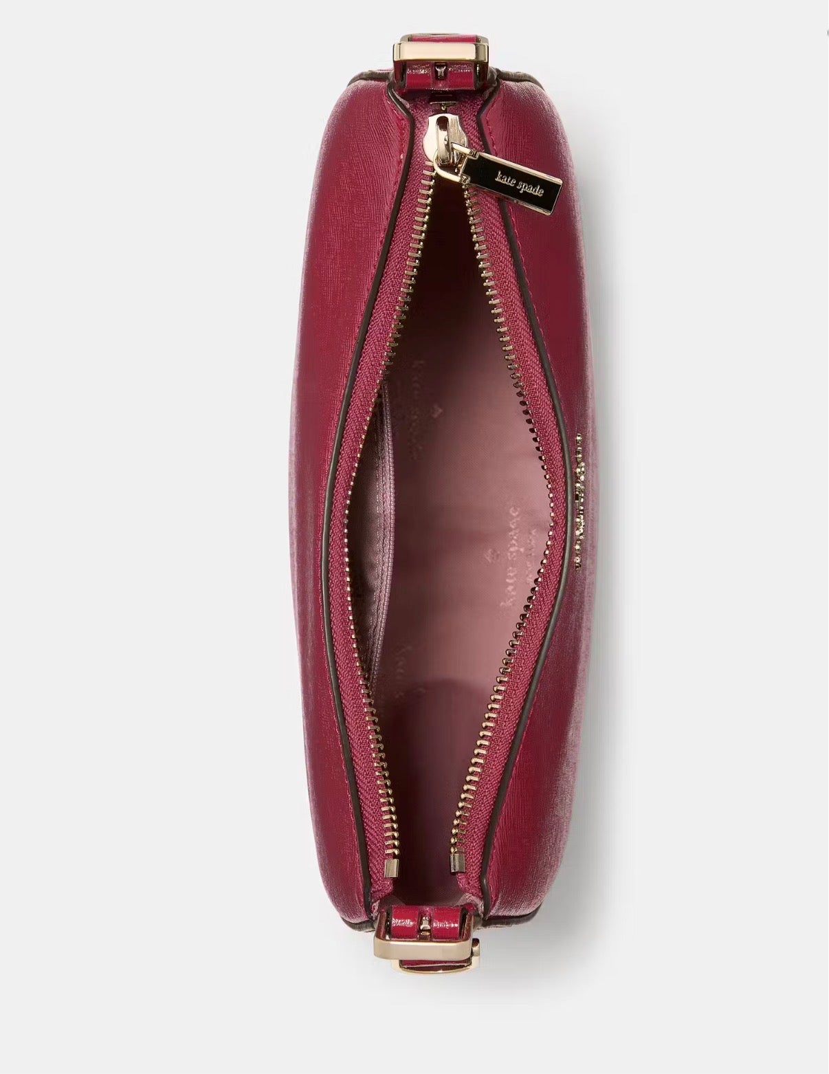 NWT Kate Spade Nova Textured Patent Leather Crescent Shoulder Bag