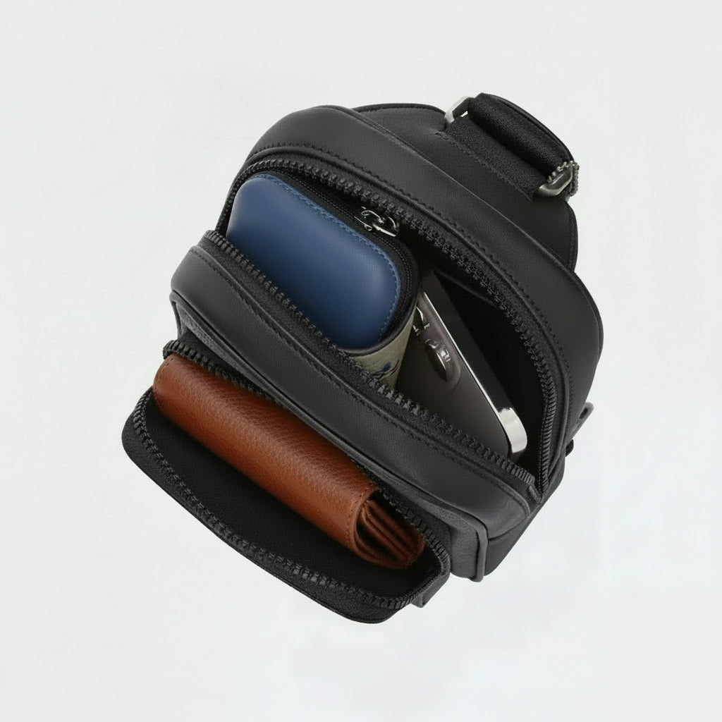 NWT Coach Men’s Racer Sling Pack In Smooth Leather & Signature Canvas