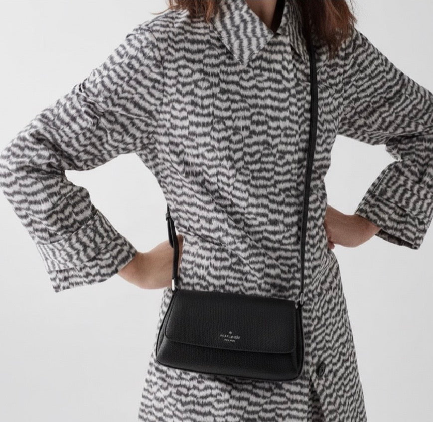 NWT Kate Spade Sutton Mini Crossbody Leather Bag In Black