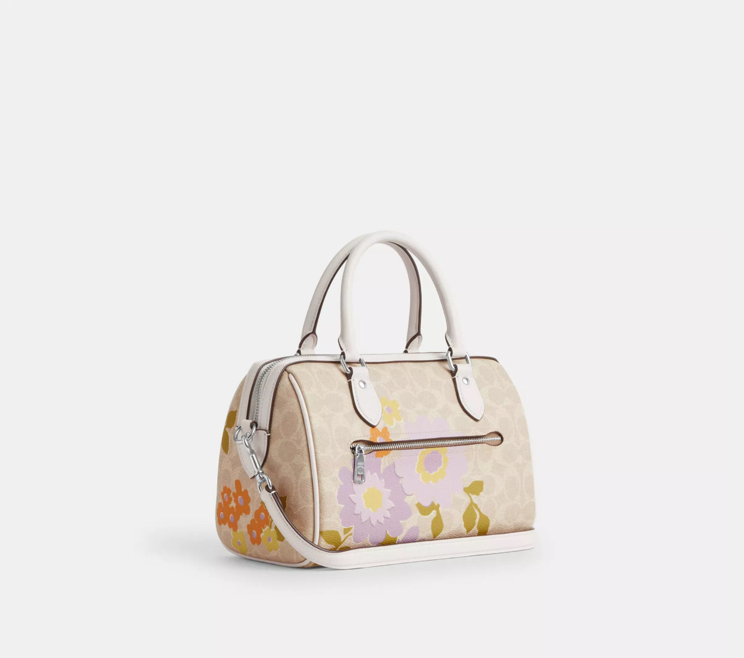 NWT Coach Rowan Satchel Bag In Signature Canvas With Floral Print