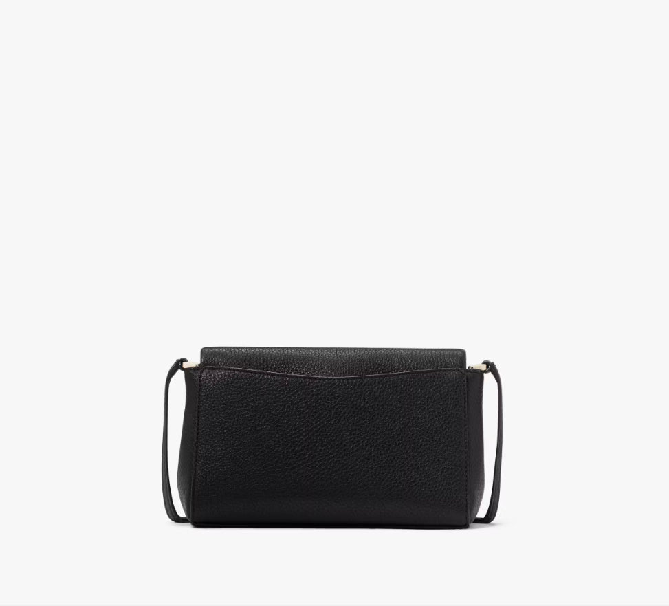 NWT Kate Spade Leila Mini Crossbody Leather Bag In Black
