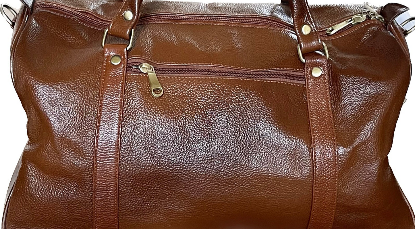 New Genuine Buffalo Leather Large Duffel Travel Bag For Men/ Women