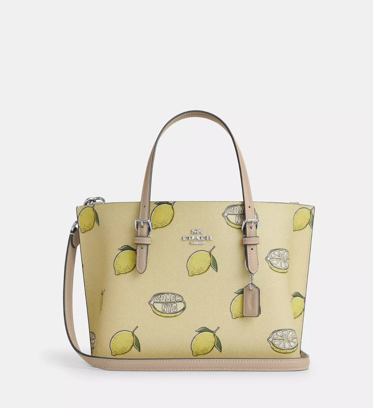 NWT Coach Mollie Tote Bag 25 With Lemon Print
