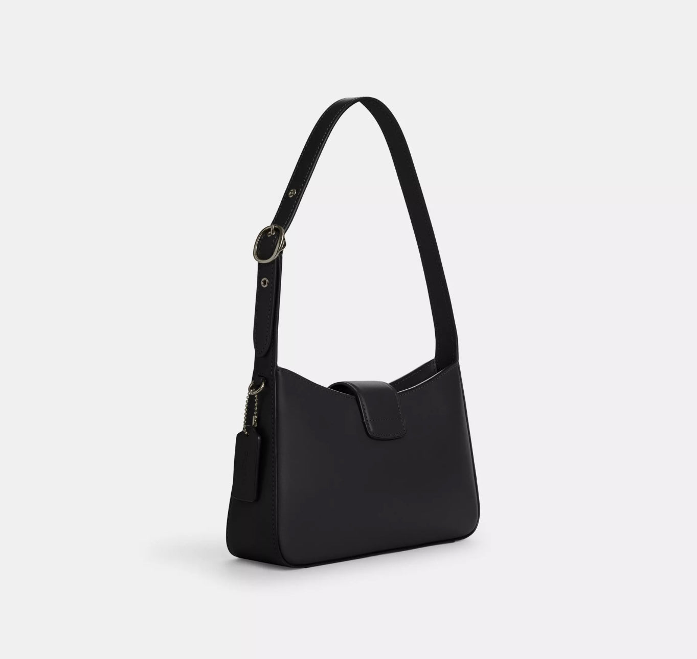 NWT Coach Leather Eliza Shoulder Bag With Zipper Closure in Black