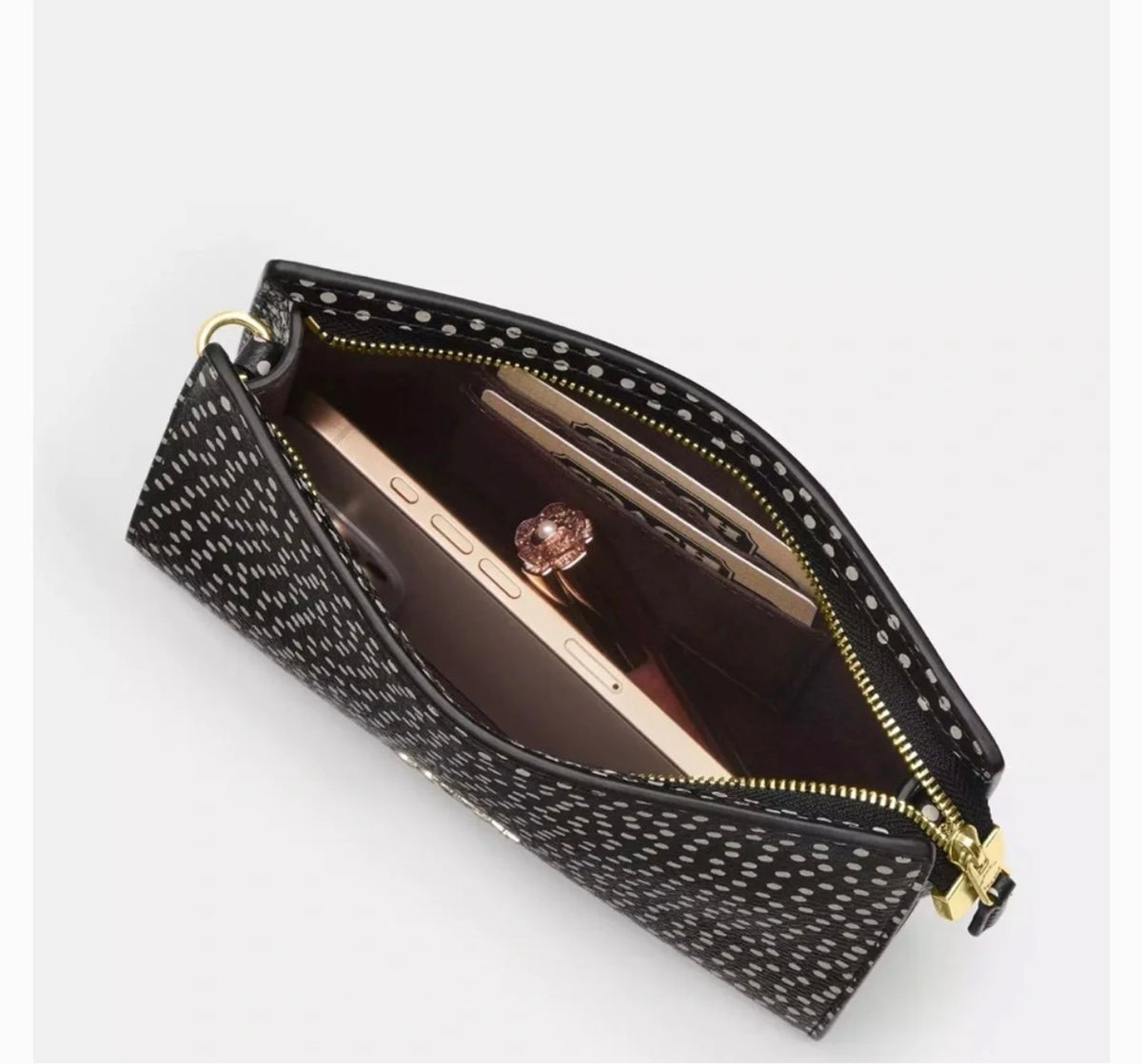 NWT Coach Slim Crossbody Leather Bag With Spot Print
