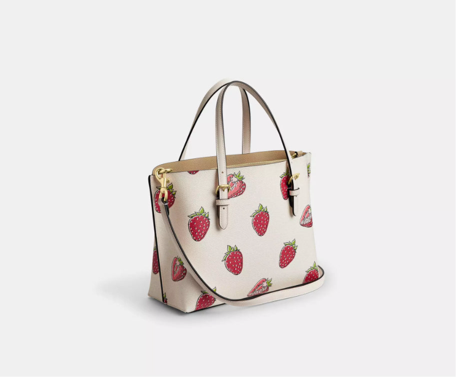 NWT Coach Mollie Tote Bag 25 With Strawberry Print