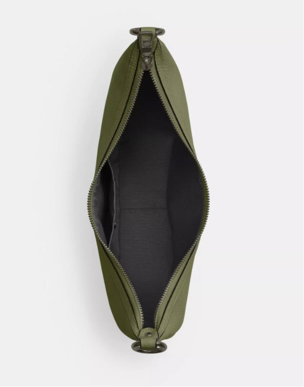 NWT Coach Aria Shoulder Leather Handbag In Military Green