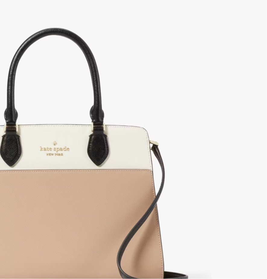 NWT Kate Spade Madison Medium Leather Satchel/Crossbody KC621