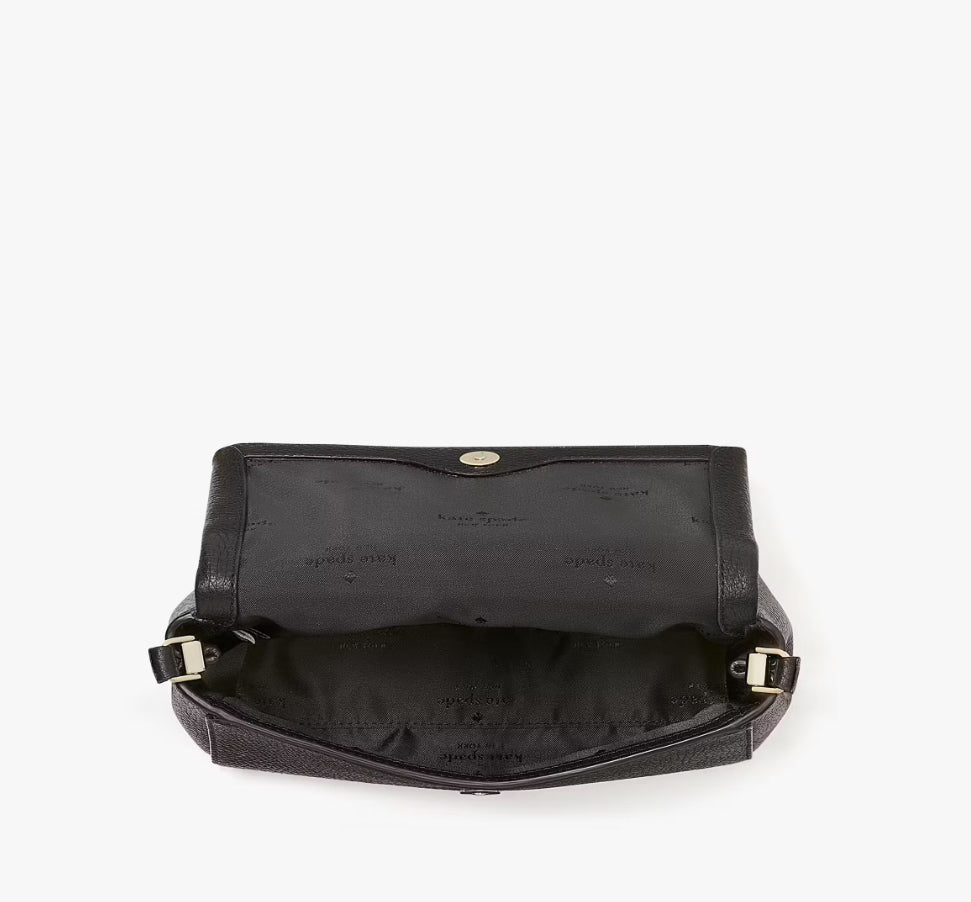 NWT Kate Spade Leila Mini Crossbody Leather Bag In Black