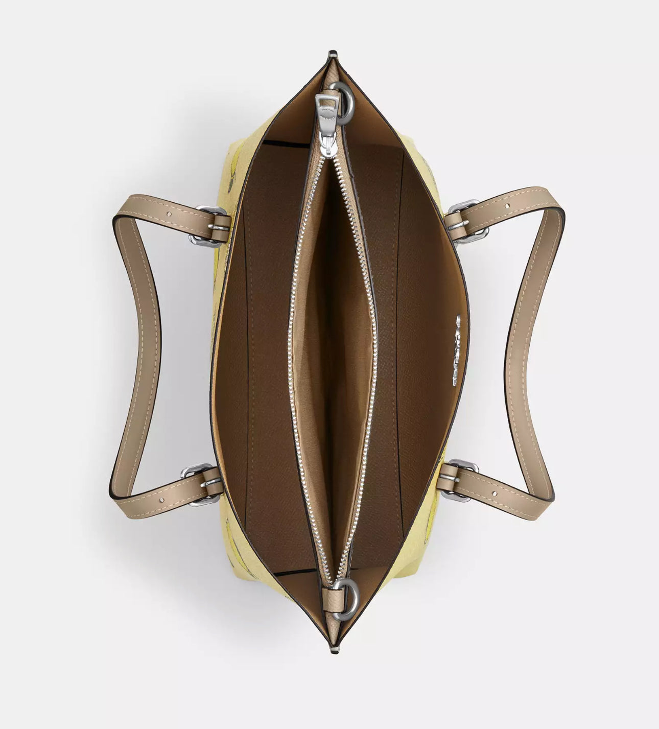 NWT Coach Mollie Tote Bag 25 With Lemon Print