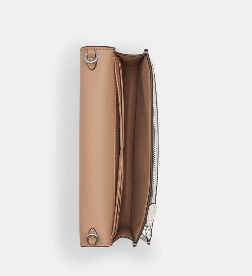 NWT Coach Anna Foldover Clutch/ Crossbody Bag with Snail Print