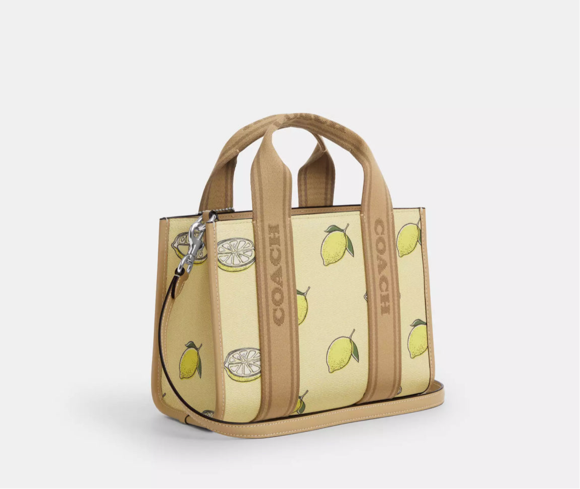 NWT Coach Smith Tote Bag 24 With Lemon Print