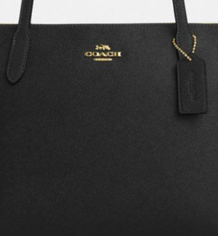 NWT Coach Fiona Zip Tote In Leather Gold/Black