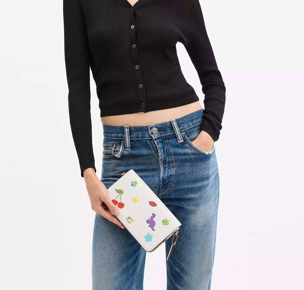 NWT Coach Mila Leather Crossbody With Sticker Print with Dust Bag