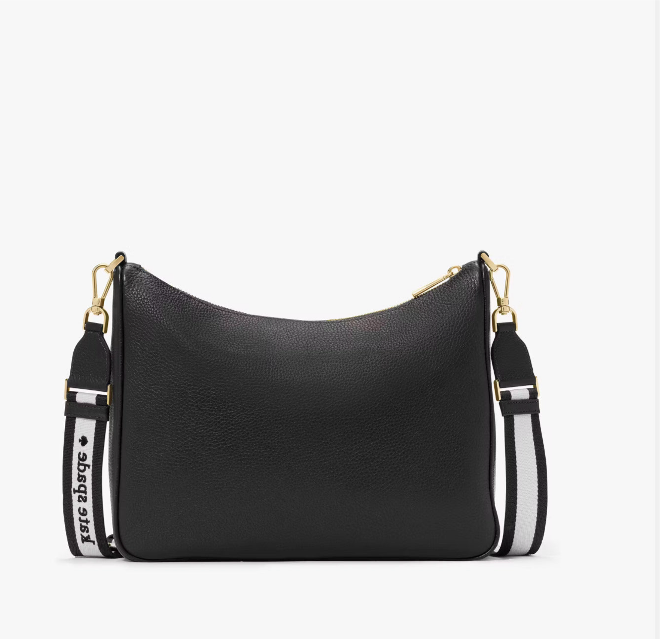 NWT Kate Spade Emma Large Leather Crossbody In Gold/Black