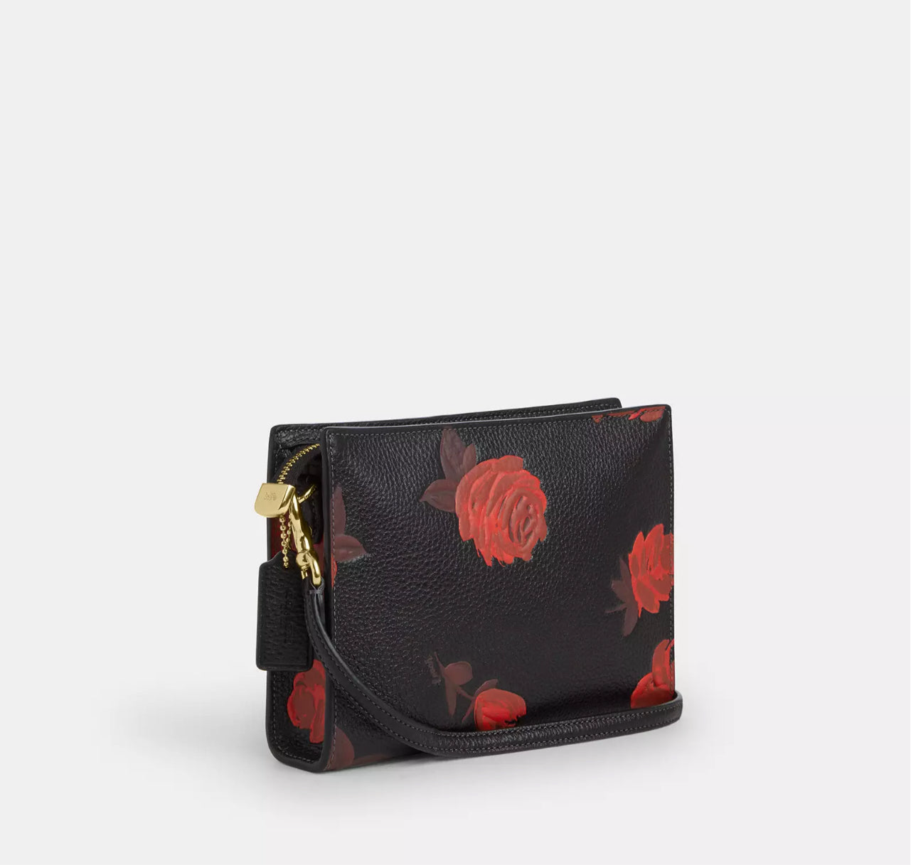 NWT Coach Slim Crossbody Leather Bag With Floral Print