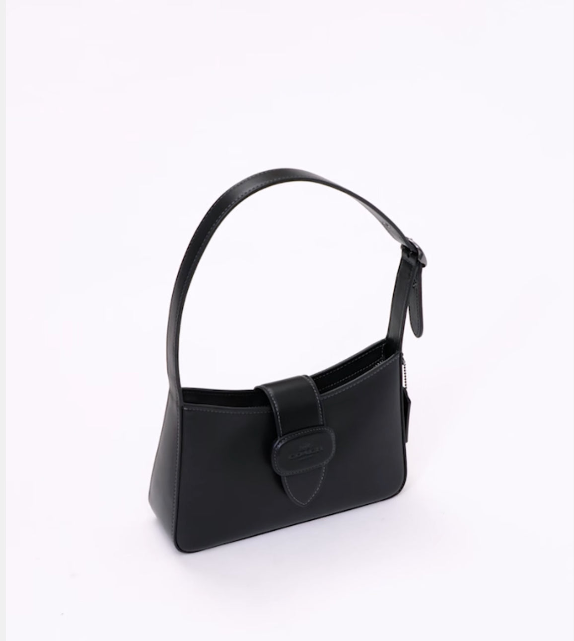 NWT Coach Leather Eliza Shoulder Bag With Zipper Closure in Black