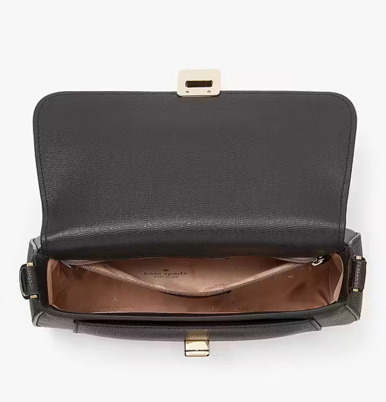 NWT Kate Spade Phoebe Small Flap Leather Crossbody Bag In Black