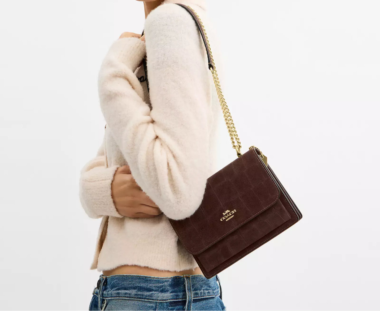 NWT Coach Mini Klare Crossbody Bag In Gold/Maple