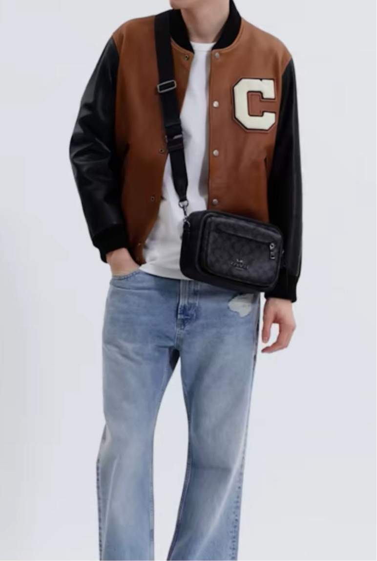 NWT Coach Unisex Elias Crossbody Bag In Signature Canvas & Leather