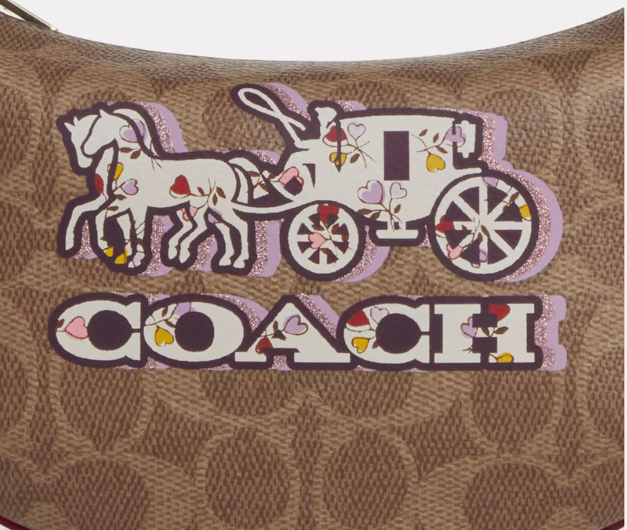 NWT Coach Mini Payton In Signature Canvas With Horse & Carriage Print