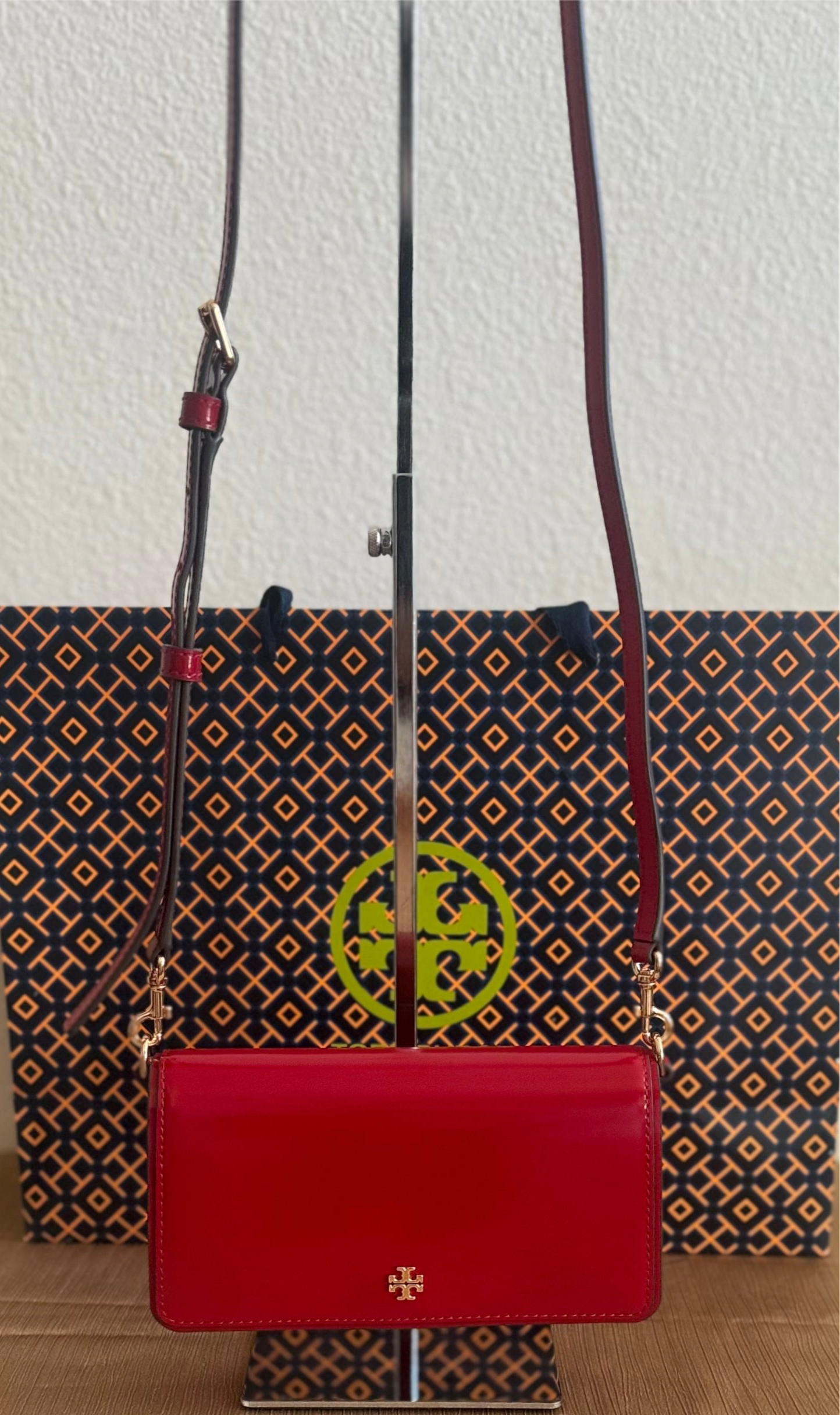 NWT Tory Burch Emerson Patent Leather Mini Crossbody Bag/Clutch