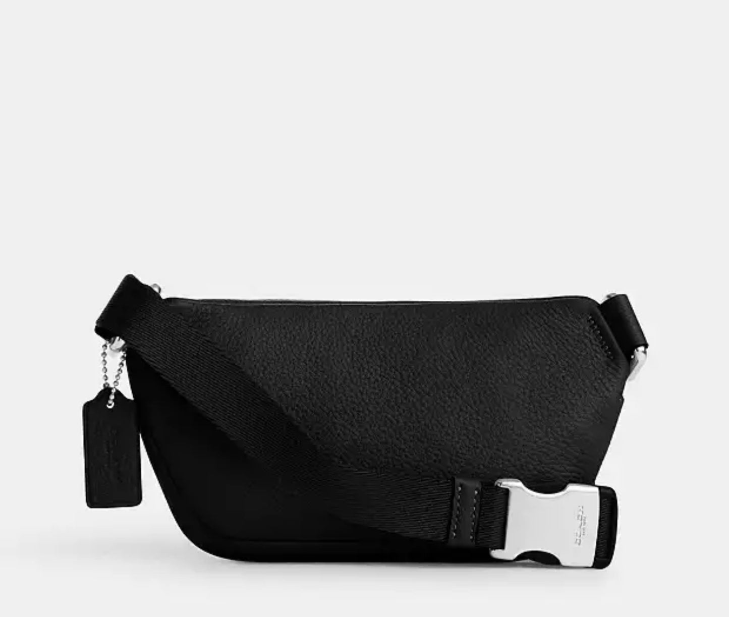 NWT Coach Leather Unisex Elias Mini Belt Bag Fanny Pack Sling Bag In Black