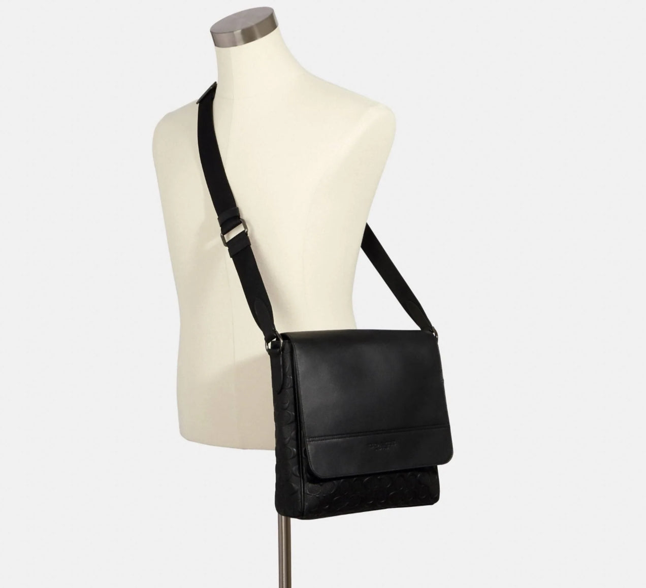 NWT Coach Houston Map Bag In Signature Leather