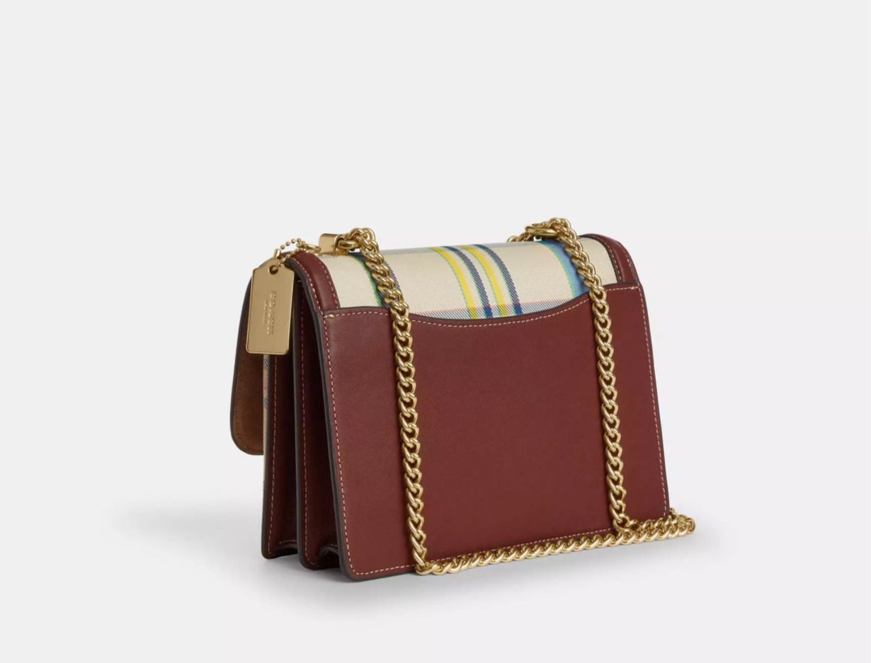 NWT Coach Klare Crossbody Bag With Plaid Print In Jacquard & Leather