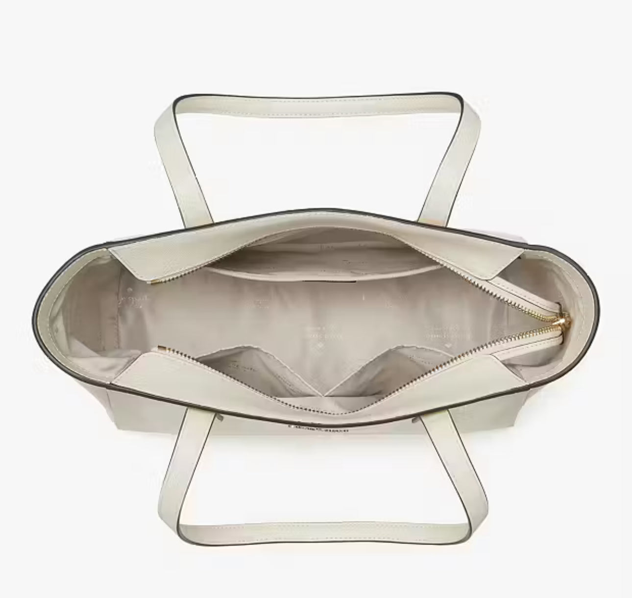 NWT Kate Spade Leather Staci Medium Tote In Meringue