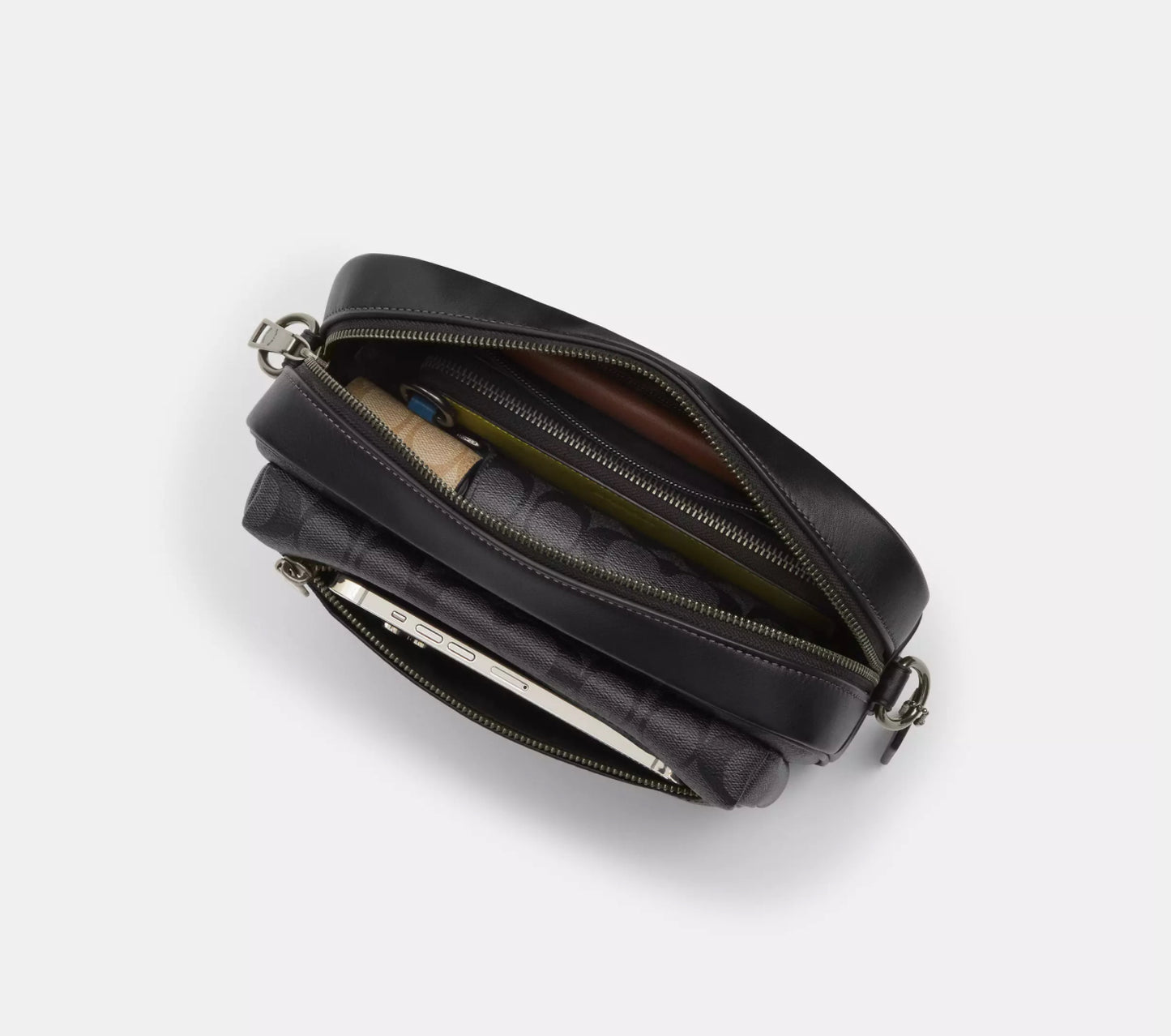 NWT Coach Unisex Elias Crossbody Leather Bag Black