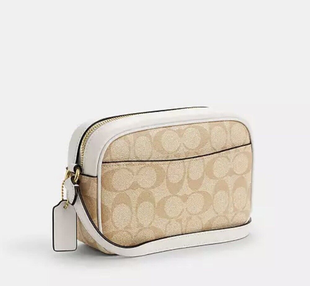 NWT Coach Mini Jamie Camera Crossbody Bag In Signature Canvas & Leather