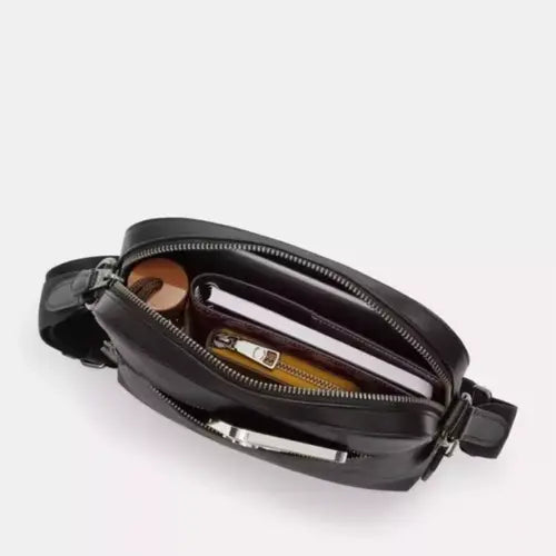 NWT Coach 4010 Men's Houston Flight Bag In Refined Pebble Leather-Black color