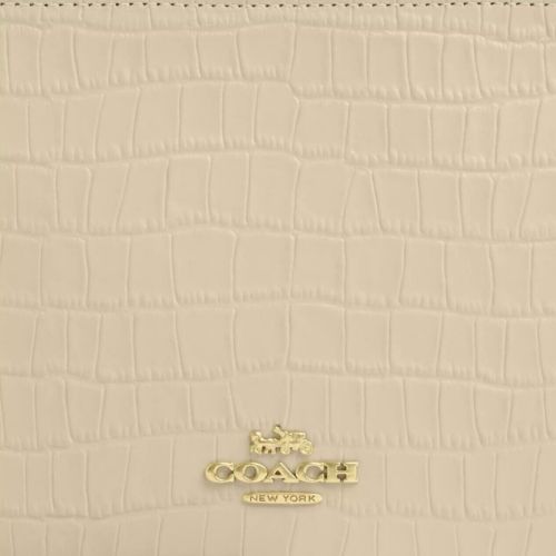 NWT Coach Slim Crossbody In Ivory Croc-embossed & Smooth Leather