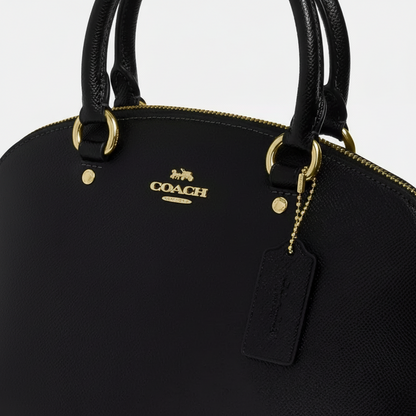 NWT Coach Leather Sadie Satchel Bag In Black