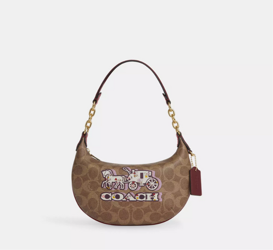 NWT Coach Mini Payton In Signature Canvas With Horse & Carriage Print