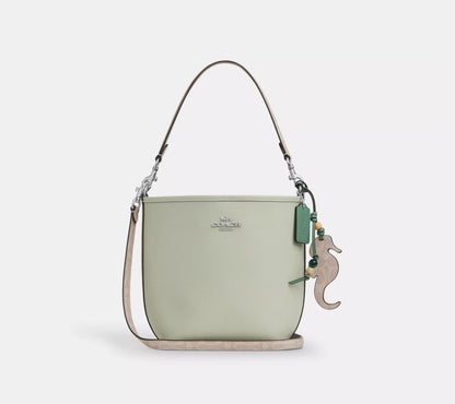 NWT Coach City Bucket Bag With Seahorse Charm