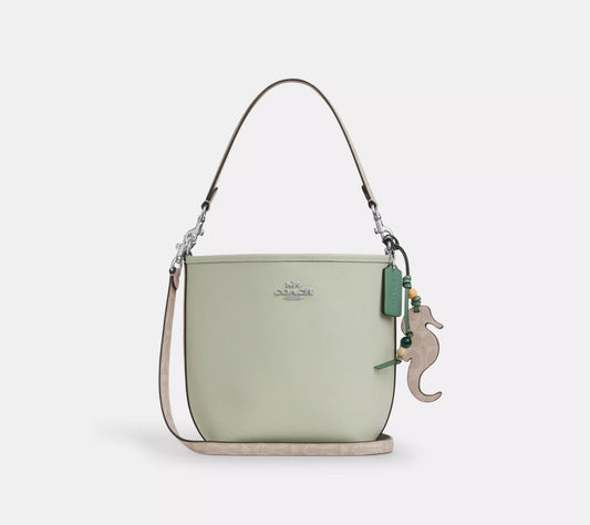 NWT Coach City Bucket Bag With Seahorse Charm